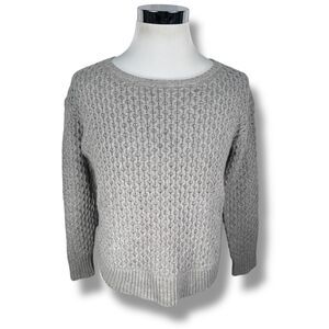 Title Nine Speaking Pullover Sweater Women’s Small Gray Merino Alpaca Blend Knit